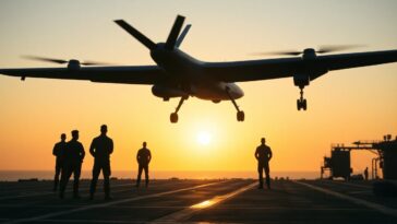 Primeiro voo de produção do MQ-25A destaca novo capítulo no reabastecimento aéreo